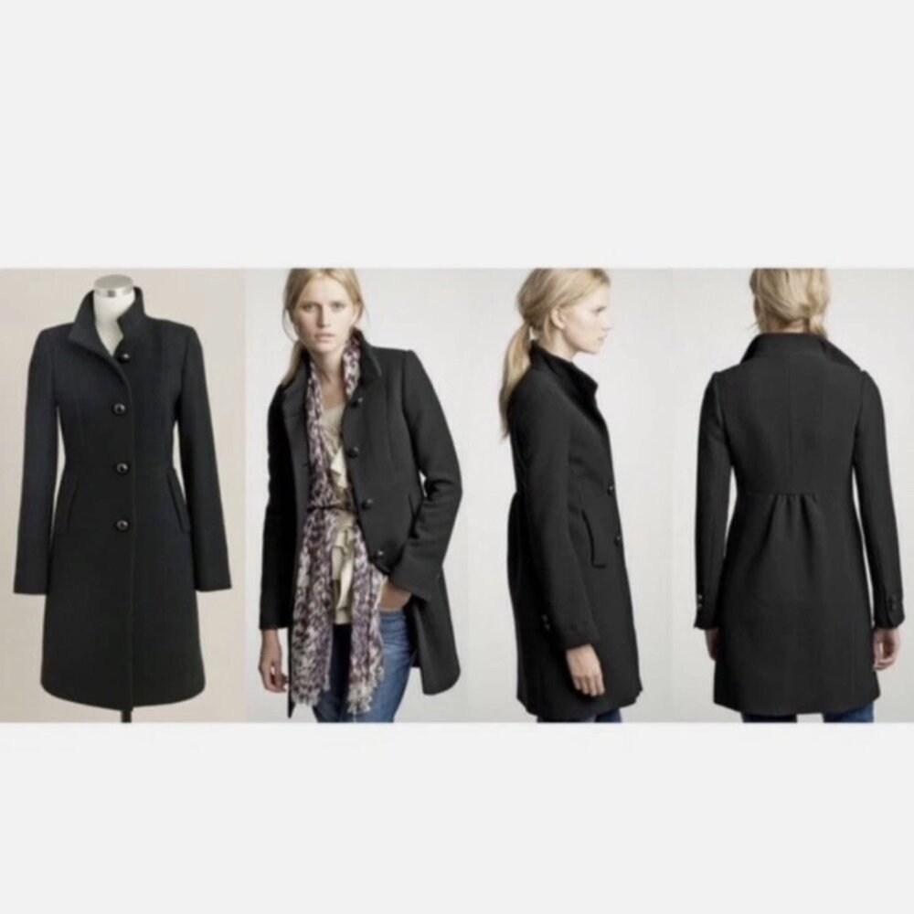 NWT J. Crew Double Cloth Carlin Coat Size 4 - Picture 2 of 16